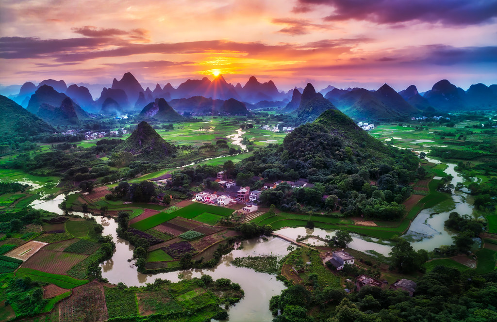 Beautiful Guilin at Sunset