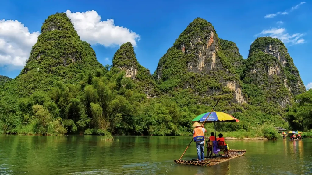 сплав по реке Ли на плоте