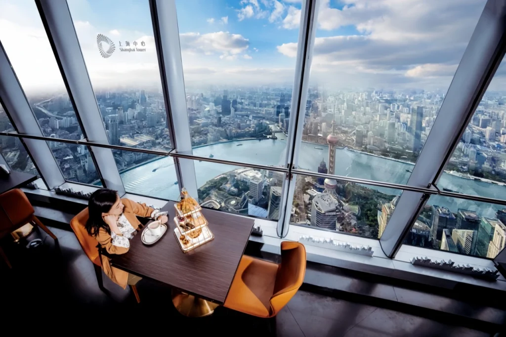 Панорамный вид с Шанхайская башня