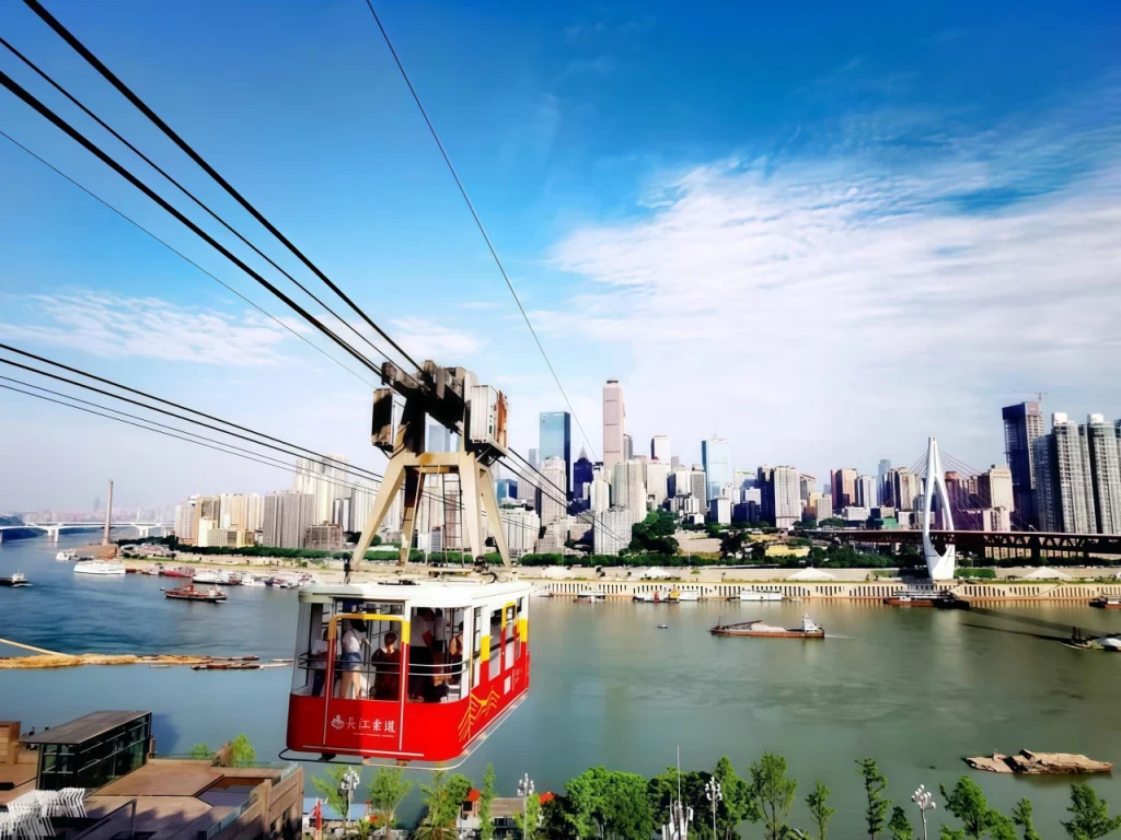 Канатная дорога на реке янцзы